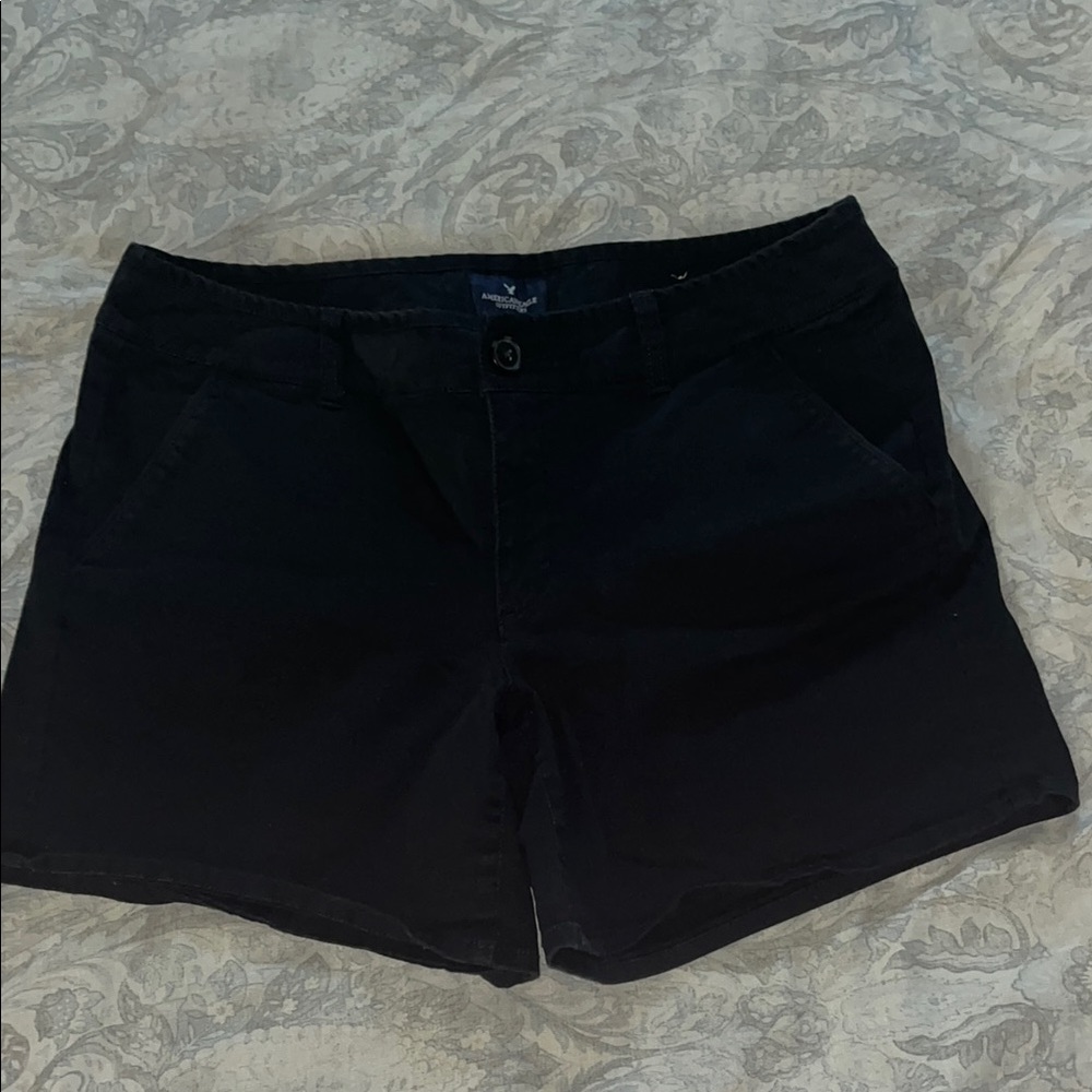 American Eagle Outfitters Black Midi Shorts